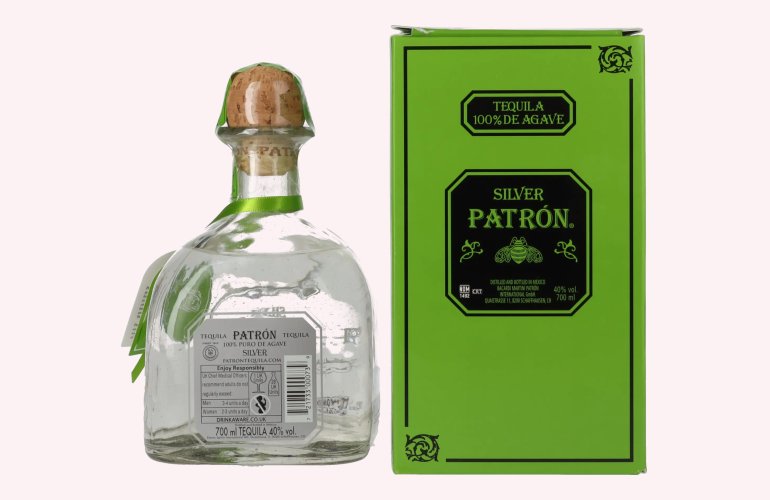 Patrón Tequila Silver 40% Vol. 0,7l in geschenkverpakking