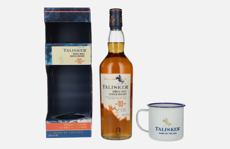 Talisker 10 Years Old Single Malt Scotch Whisky 45,8% Vol. 0,7l in Geschenkbox mit Talisker Mug