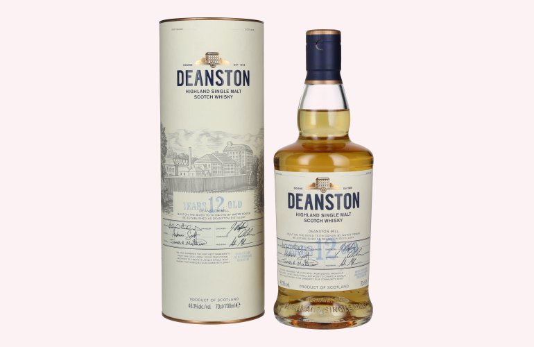 Deanston 12 Years Old Highland Single Malt 46,3% Vol. 0,7l en boîte cadeau