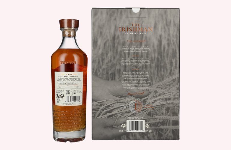 The Irishman THE HARVEST Single Malt Irish Whiskey 40% Vol. 0,7l in Giftbox with 2 glasses