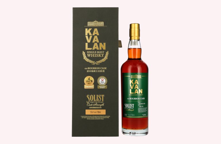 Kavalan SOLIST Single Malt Whisky ex-Bourbon Cask 55,6% Vol. 0,7l in Giftbox
