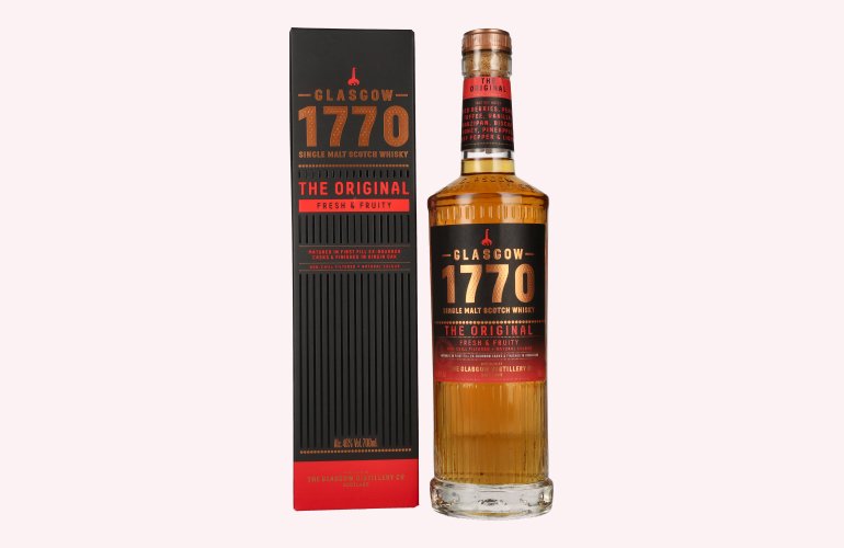 Glasgow 1770 THE ORIGINAL Single Malt Fresh & Fruity 46% Vol. 0,7l in Geschenkbox