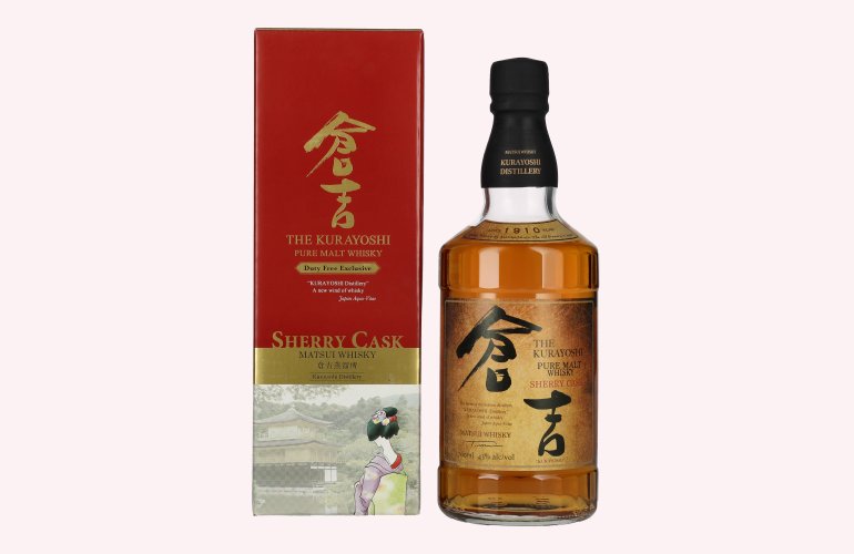 Matsui Whisky THE KURAYOSHI Pure Malt Whisky SHERRY CASK 43% Vol. 0,7l in geschenkverpakking