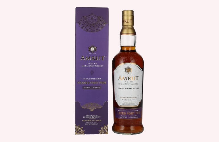 Amrut PORT PIPE Indian Single Malt Whisky 60% Vol. 0,7l in Geschenkbox