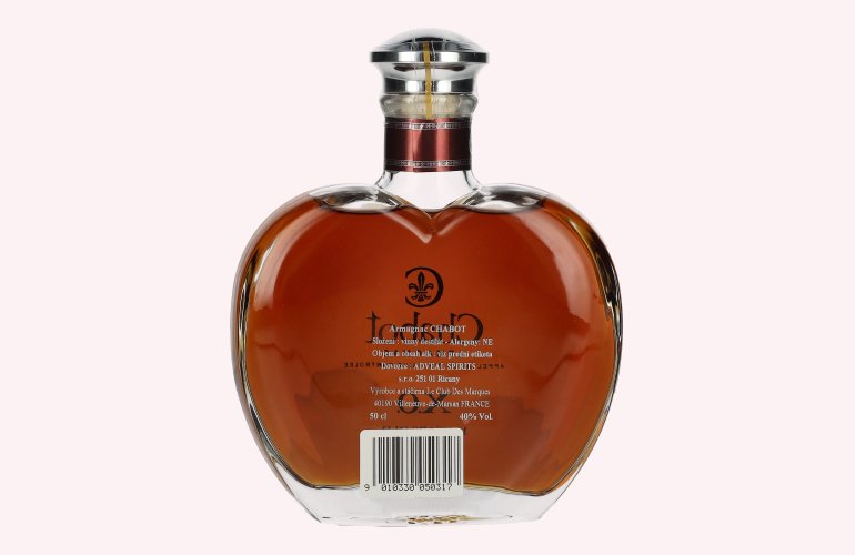 Chabot Armagnac 10 Years Old XO Coeur Silver Edition 40% Vol. 0,5l