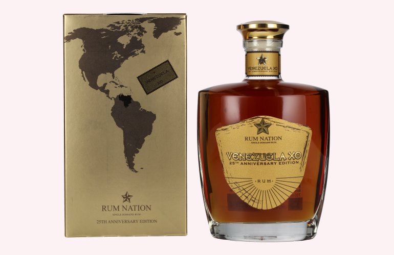 Rum Nation Venezuela XO 25th Anniversary Edition 43% Vol. 0,7l in Geschenkbox