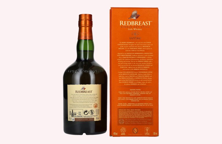 Redbreast Single Pot Still Irish Whiskey LUSTAU EDITION Sherry Finish 46% Vol. 0,7l in Giftbox