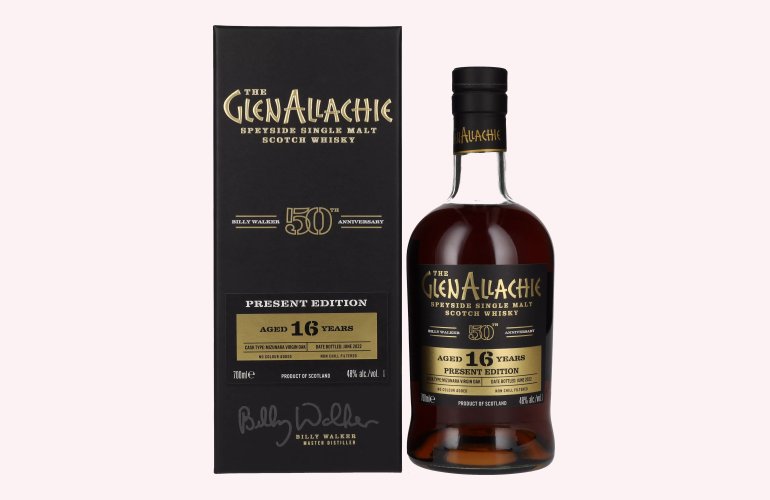 The GlenAllachie 16 Years Old 50th Anniversary PRESENT EDITION 2022 48% Vol. 0,7l in Geschenkbox
