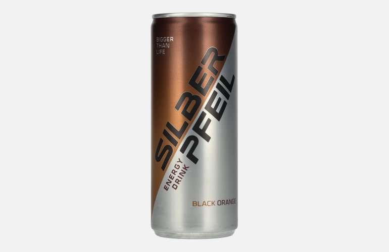 SILBERPFEIL Energy Drink BLACK ORANGE 0,25l Dose MHD 31/05/2025