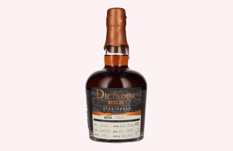 Dictador BEST OF 1987 APASIONADO Colombian Rum 30YO/020317/EX-P329 43% Vol. 0,7l