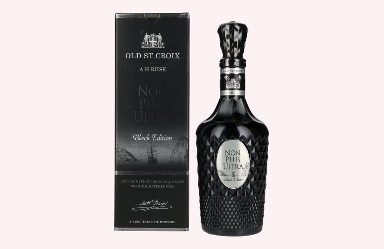 Old St. Croix A.H. Riise NON PLUS ULTRA Black Edition Superior Spirit Drink 42% Vol. 0,7l in geschenkverpakking