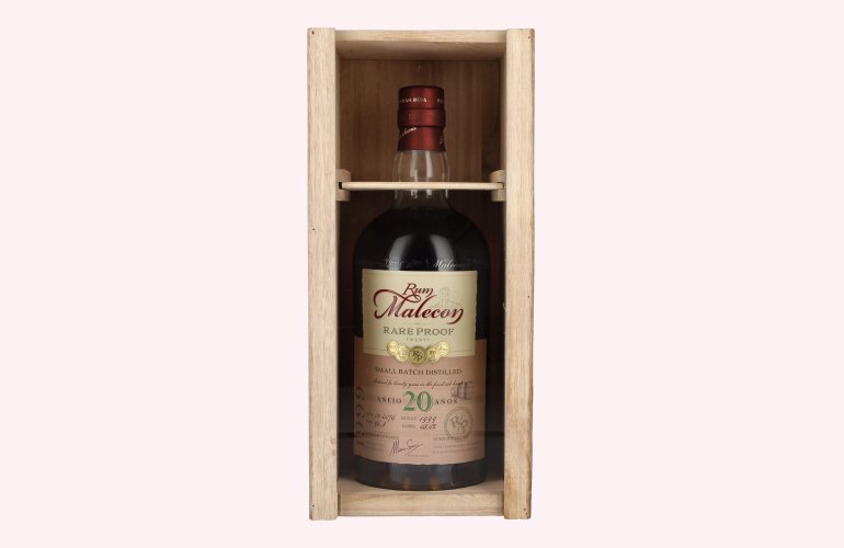 Rum Malecon Añejo 20 Años RARE PROOF 1999 48,4% Vol. 0,7l in Holzkiste