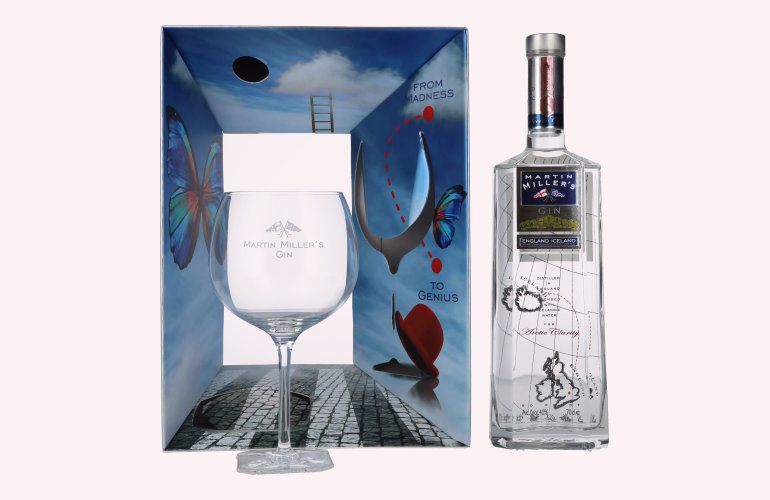 Martin Miller's Gin 40% Vol. 0,7l in Geschenkbox mit Glas