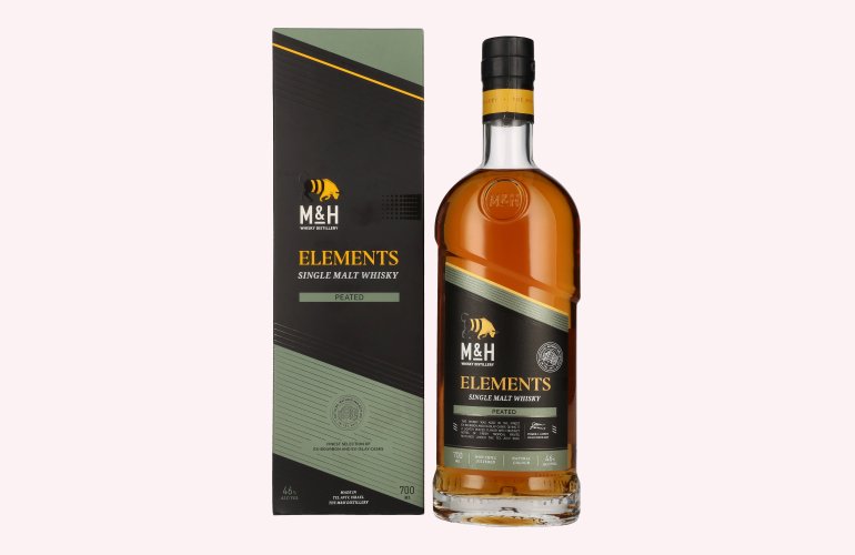 M&H ELEMENTS Peated Single Malt Whisky 46% Vol. 0,7l in geschenkverpakking