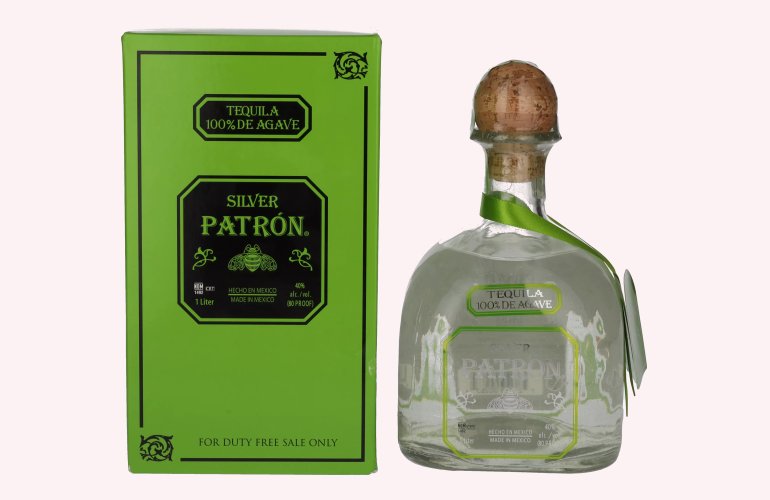 Patrón Tequila Silver 40% Vol. 1l in Giftbox