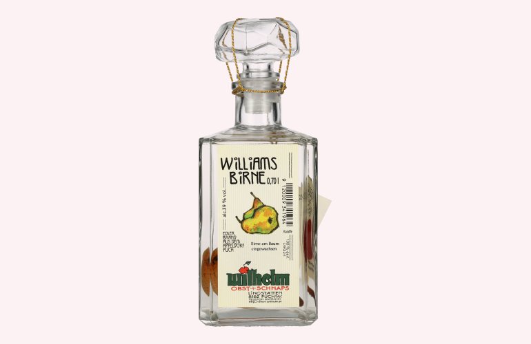 Wilhelm Williamsbirne in Karaffe mit echter Birne 39% Vol. 0,7l