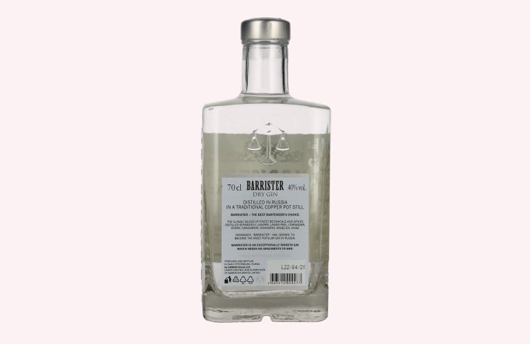 Barrister Dry Gin 40% Vol. 0,7l