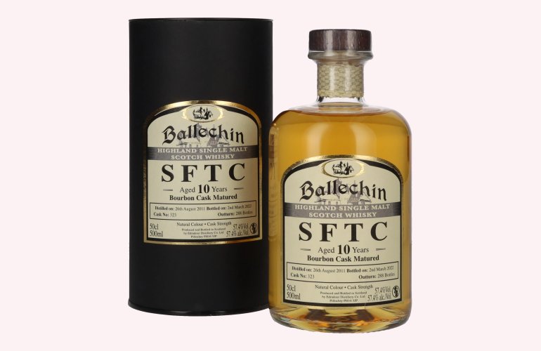 Edradour Ballechin SFTC 10 Years Old Bourbon Cask Matured 2011 57,4% Vol. 0,5l in Geschenkbox