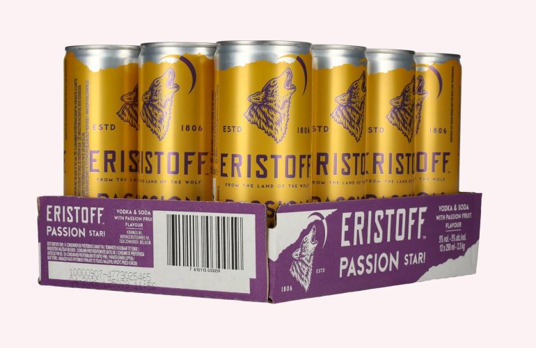 Eristoff Passion Star 5% Vol. 12x0,25l Dosen Pfand