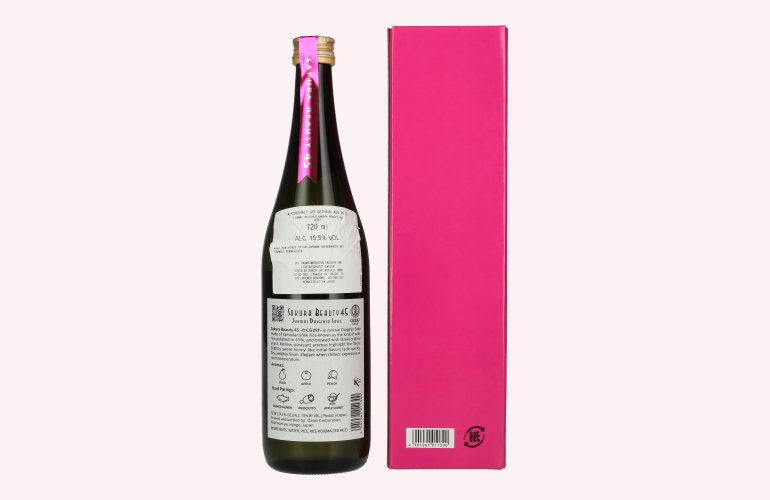 Ozeki Junmai Daiginjo Sakura Beauty 45 15,5% Vol. 0,72l en boîte cadeau