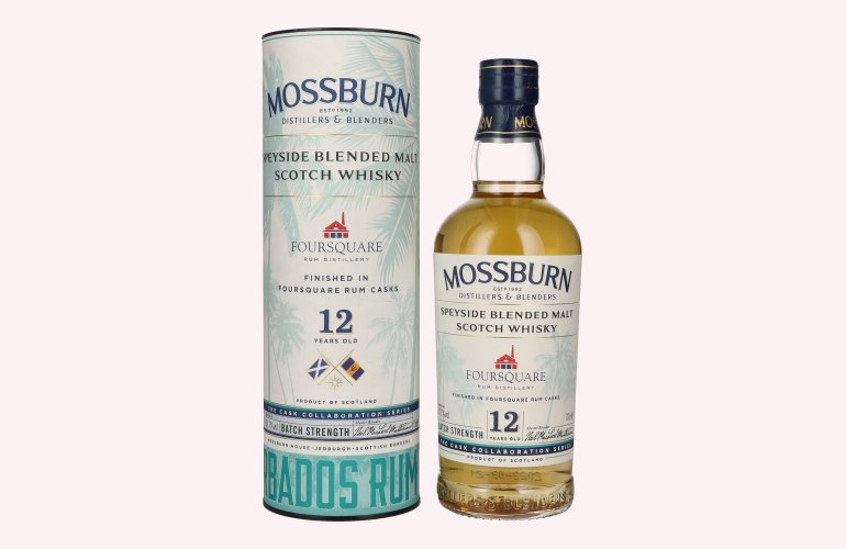 Mossburn FOURSQUARE 12 Years Old Rum Casks Whisky Batch Strength 57,7% Vol. 0,7l in Geschenkbox