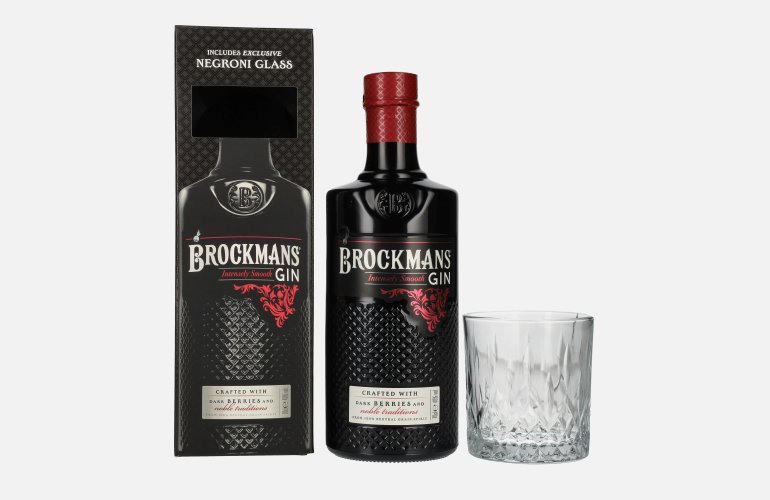 Brockmans Intensely Smooth PREMIUM GIN 40% Vol. 0,7l in Giftbox with glass