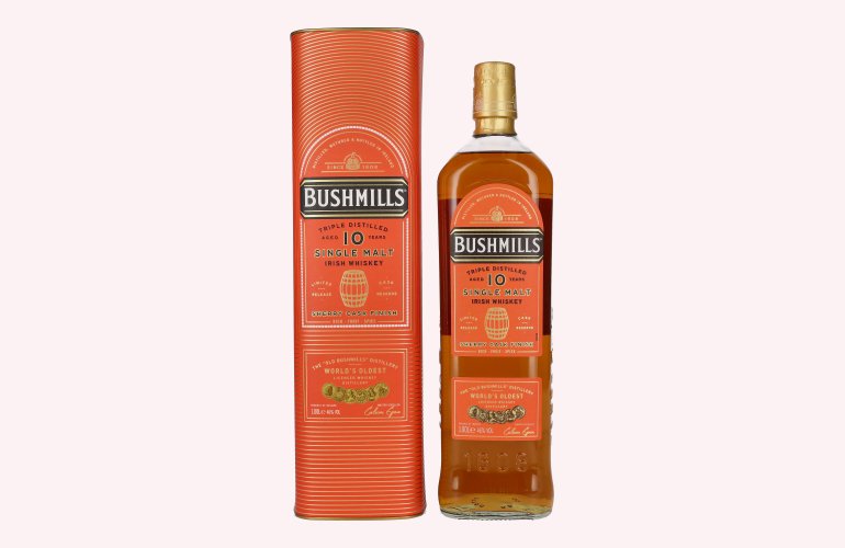 Bushmills 10 Years Old Single Malt Irish Whiskey SHERRY CASK Finish 46% Vol. 1l in Giftbox