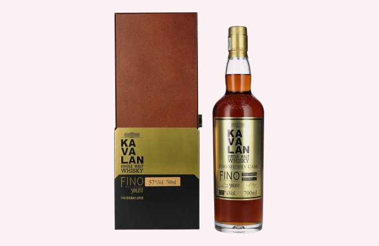 Kavalan SOLIST Fino Sherry Cask 57% Vol. 0,7l in Holzkiste