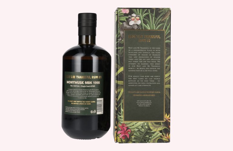 Rest & Be Thankful MONYMUSK 23 Years Old Pure Single Jamaican Rum 1998 54,8% Vol. 0,7l in Giftbox
