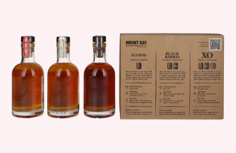 Mount Gay Barbados Rum Discovery Pack 43% Vol. 3x0,2l in Giftbox