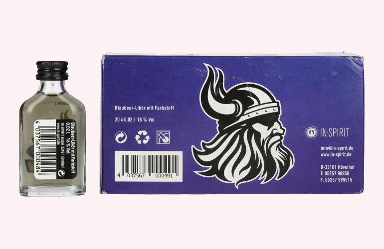 Saufen Liqueur Blaubeer-Likör 16% Vol. 20x0,02l