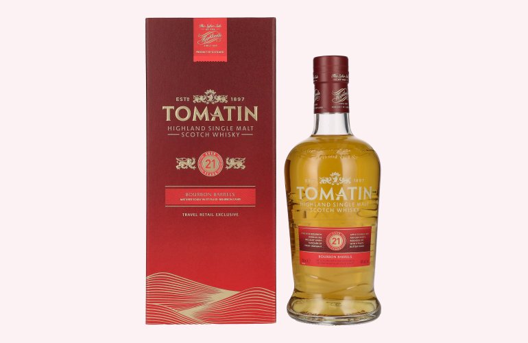 Tomatin 21 Years Old BOURBON CASKS Travel Retail Exclusive 46% Vol. 0,7l in Geschenkbox