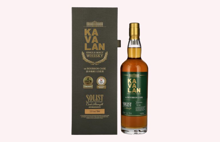 Kavalan SOLIST ex-Bourbon Cask 57,8% Vol. 0,7l in Giftbox