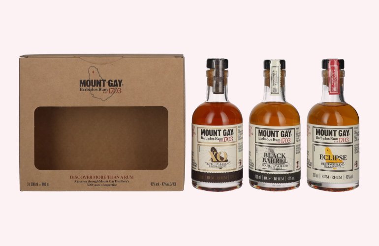 Mount Gay Barbados Rum Discovery Pack 43% Vol. 3x0,2l in Geschenkbox
