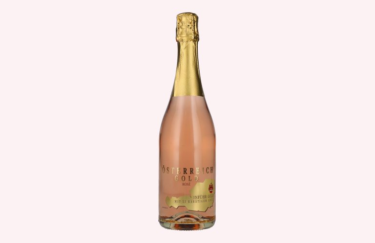 Österreich Gold Rosé - mit 23 Karat Blattgold 9,5% Vol. 0,75l