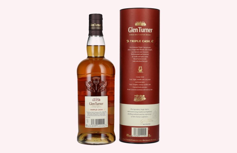 Glen Turner TRIPLE CASK Single Malt Scotch Whisky 40% Vol. 0,7l in Geschenkbox
