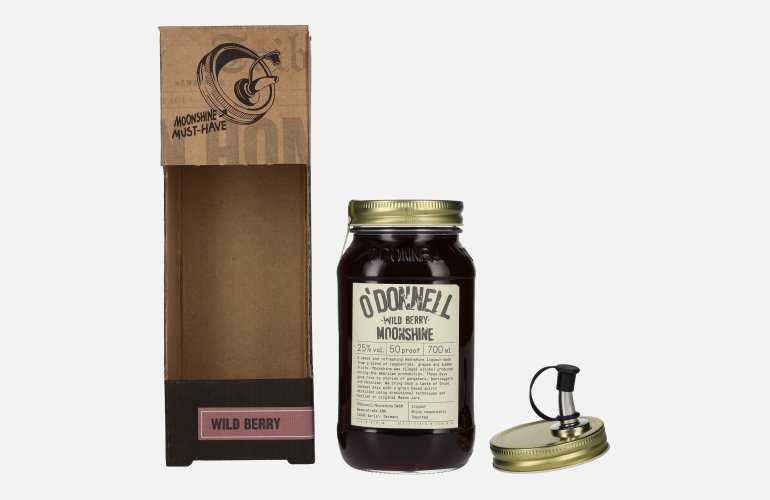 O'Donnell Moonshine WILD BERRY Liqueur 25% Vol. 0,7l avec Bec verseur