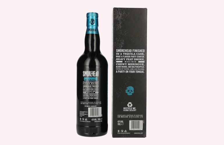 Smokehead TEQUILA CASK TERMINADO Islay Single Malt Whisky Limited Edition 43% Vol. 0,7l en boîte cadeau
