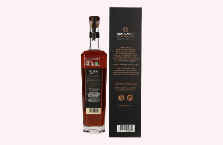Don Pancho ORIGINES 18 Years Old Premium Panama Rum 40% Vol. 0,7l in geschenkverpakking