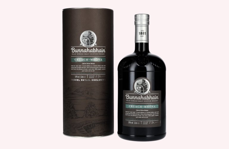 Bunnahabhain CRUACH-MHÒNA Travel Exclusive Islay Single Malt Scotch Whisky 50% Vol. 1l in Geschenkbox