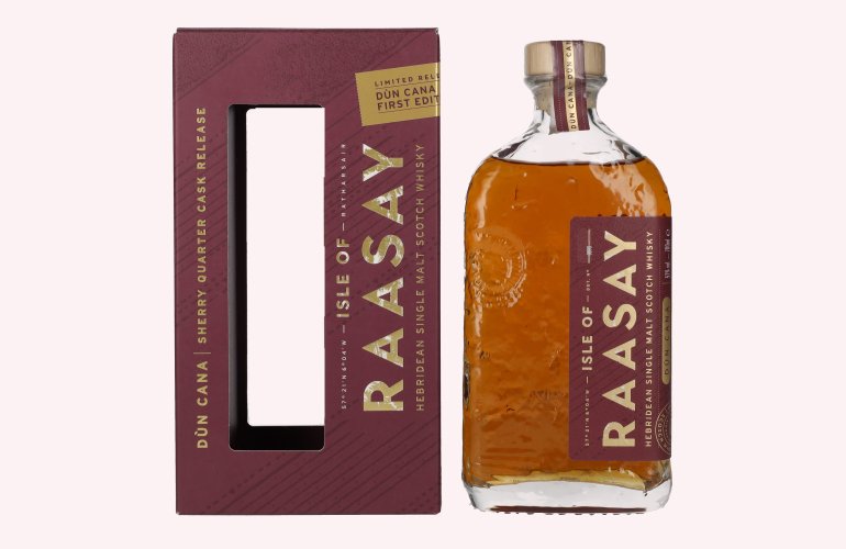 Isle of RAASAY Dùn Cana Sherry Quarter Cask Hebridean Single Malt 52% Vol. 0,7l in Geschenkbox