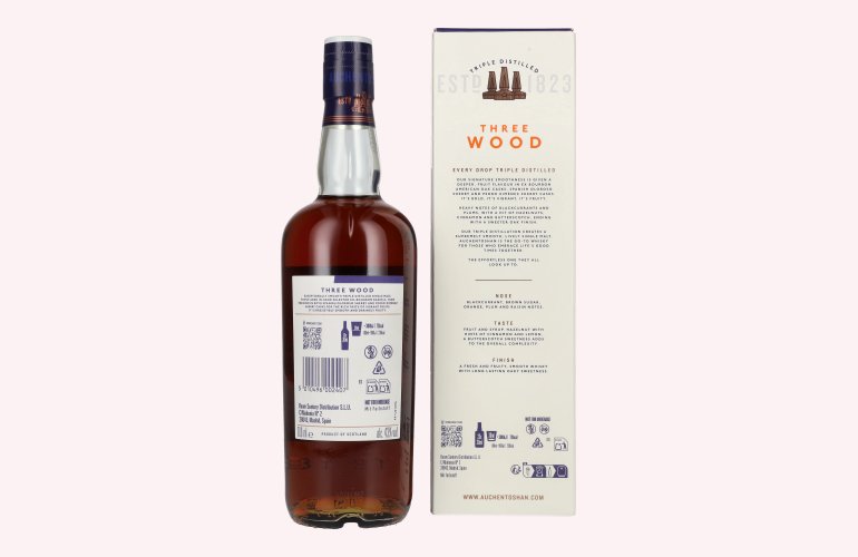Auchentoshan THREE WOOD Single Malt Scotch Whisky 43% Vol. 0,7l in geschenkverpakking