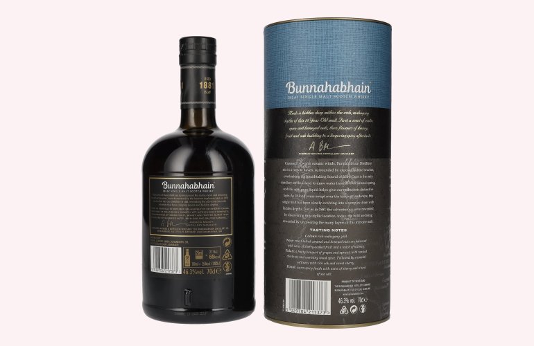 Bunnahabhain 18 Years Old Islay Single Malt Scotch Whisky 46,3% Vol. 0,7l en boîte cadeau