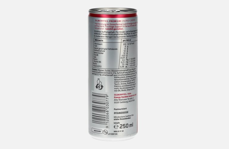 SILBERPFEIL Energy Drink WATERMELON 0,25l Dose Pfand