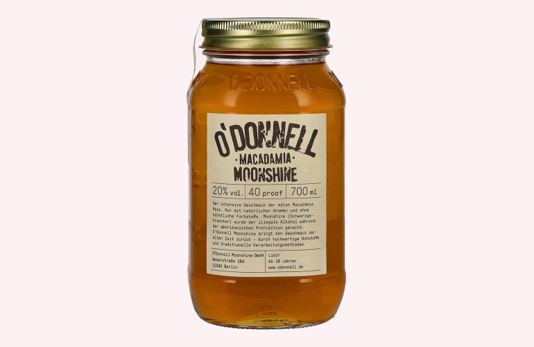 O'Donnell Moonshine MACADAMIA Likör 20% Vol. 0,7l