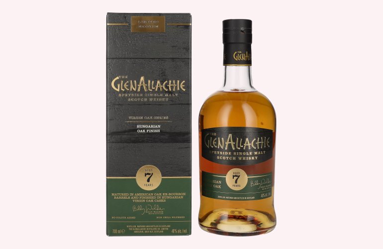 The GlenAllachie 7 Years Old HUNGARIAN VIRGIN OAK FINISH 48% Vol. 0,7l in Giftbox