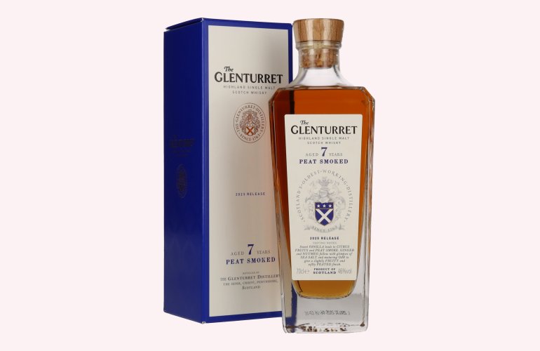 The Glenturret 7 Years Old PEAT Smoked Release 2025 46% Vol. 0,7l en boîte cadeau
