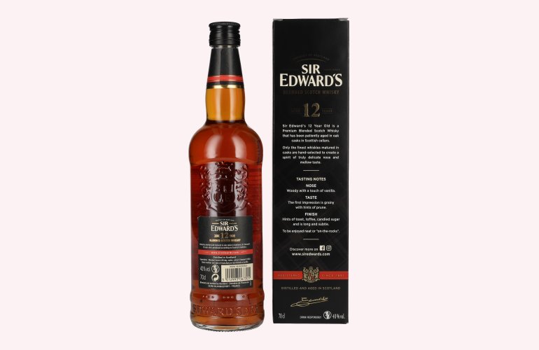 Sir Edward's 12 Years Old Blended Scotch Whisky 40% Vol. 0,7l in Geschenkbox