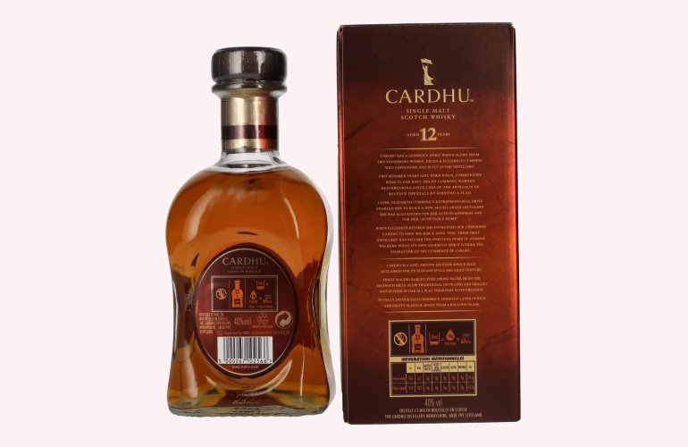 Cardhu 12 Years Old Single Malt Scotch Whisky 40% Vol. 0,7l in geschenkverpakking