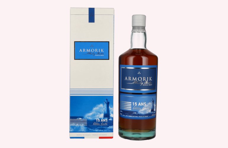 Armorik 15 Ans Whisky Breton Single Malt Edition Limitée 46% Vol. 0,7l in Geschenkbox